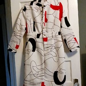 Stylish Abstract Knee Length Dress